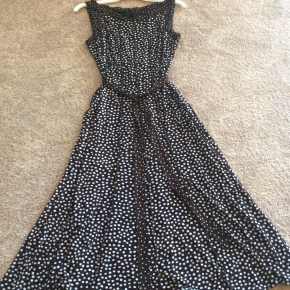 Perceptions brown polka dot dress - Picture 1 of 3